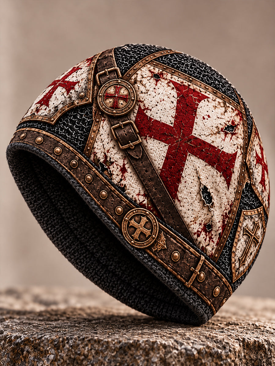 British Knights Templar-Themed Warm Cold Knitted Hat