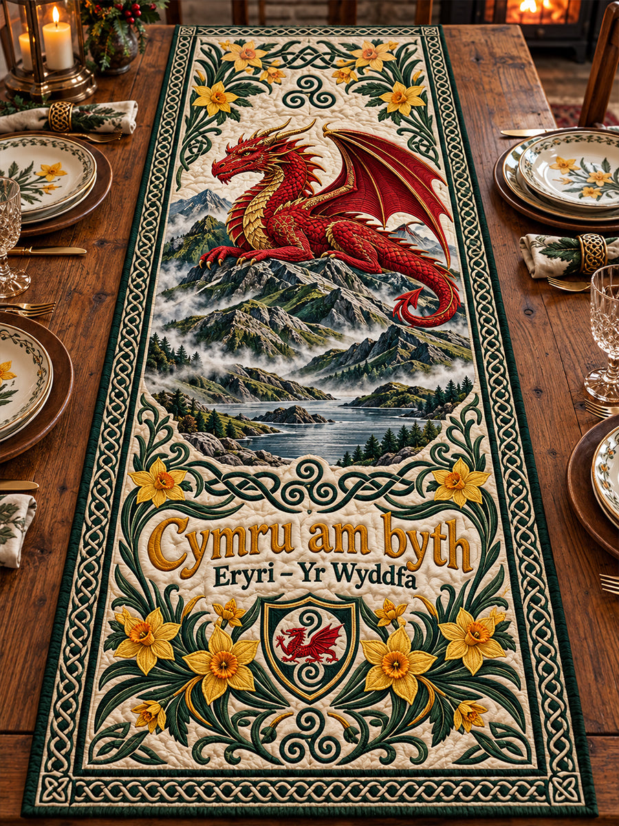 Men's British Welsh Celtic Culture Table Flag