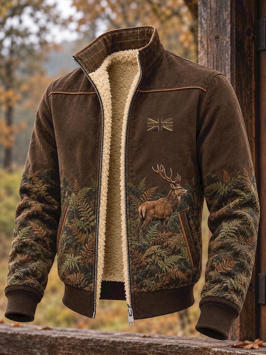 Men's UK Hunting Season Art Printed Composite Fleece Jacket