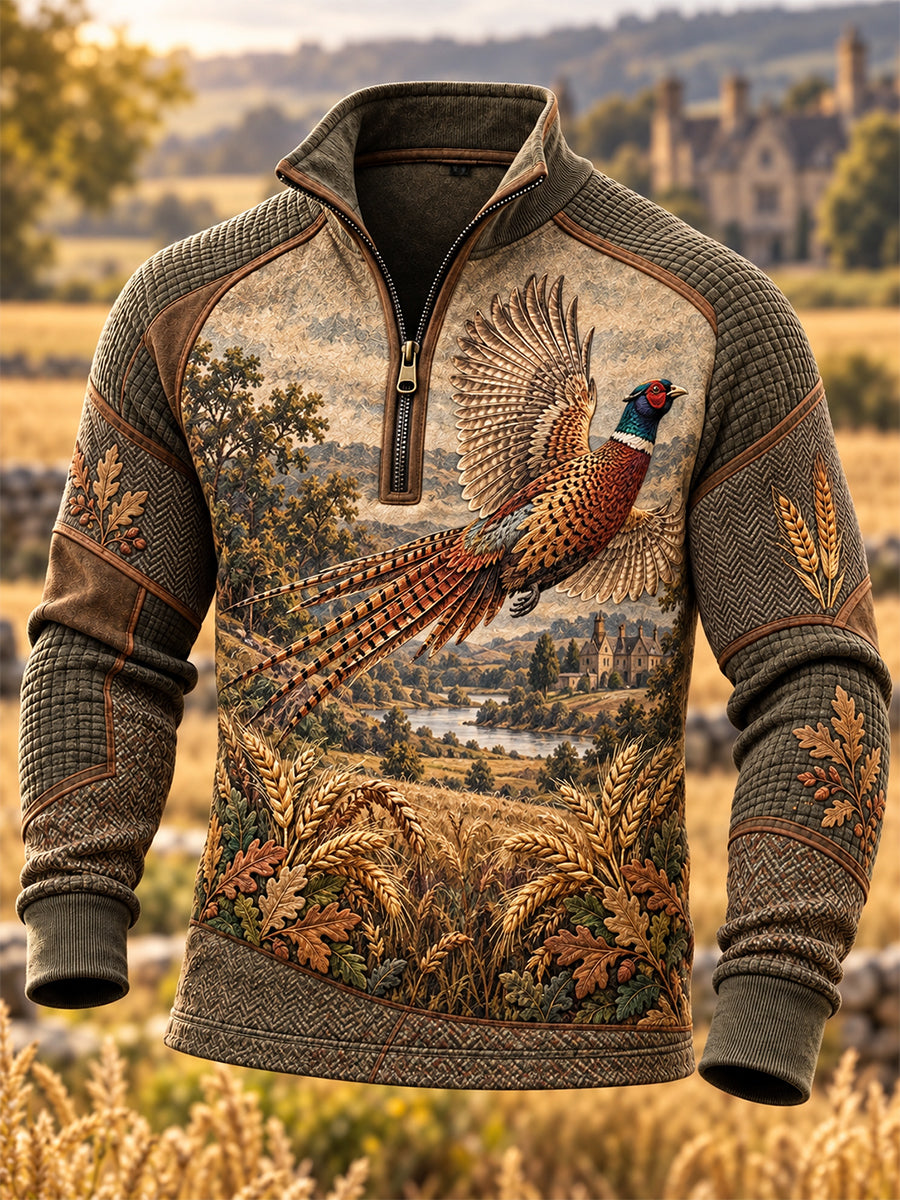 Men's British Hunting Season Casual Zip-Up Hoodie