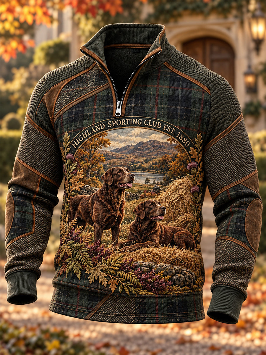 Men's British Hunting Season Casual Zip-Up Hoodie