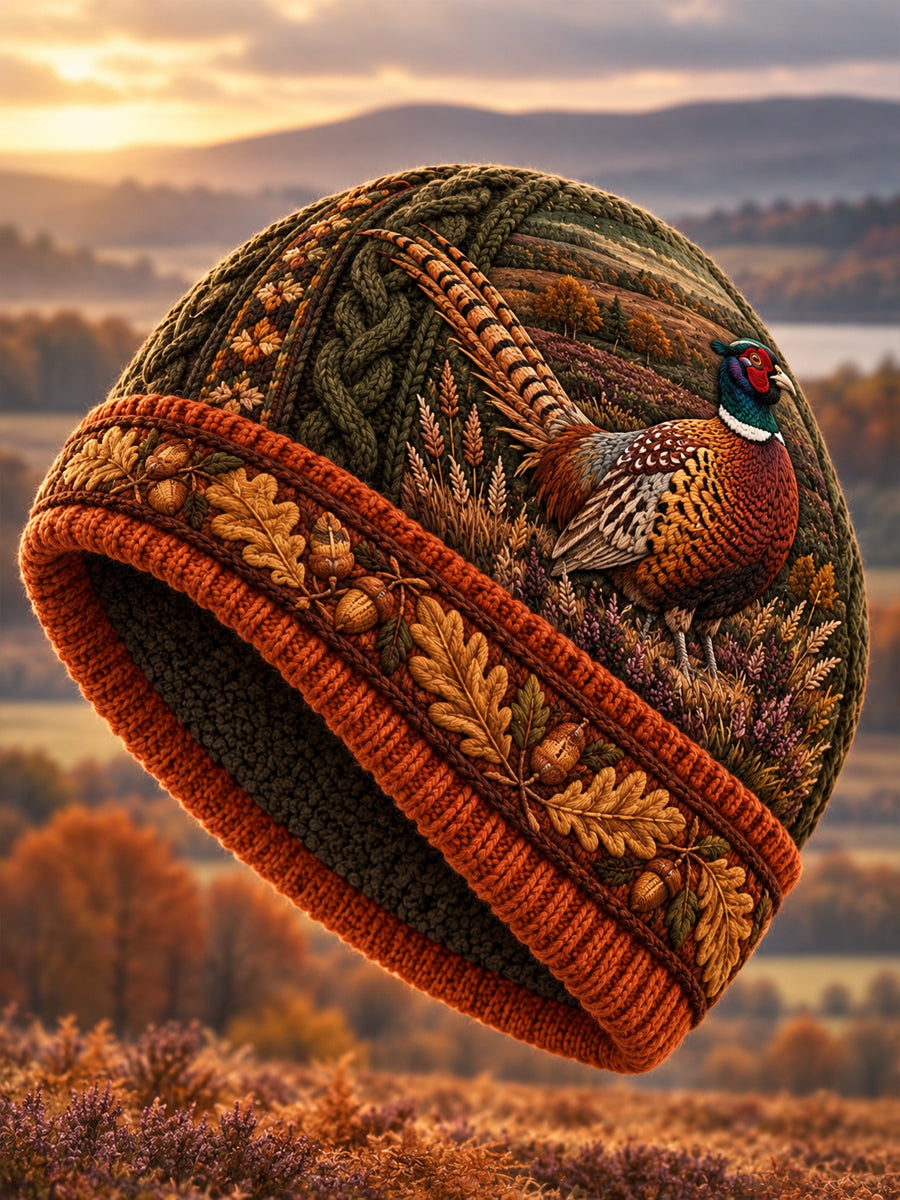 Hunting Season Culture Vintage Autumn And Winter Warm Cold Knitted Hat