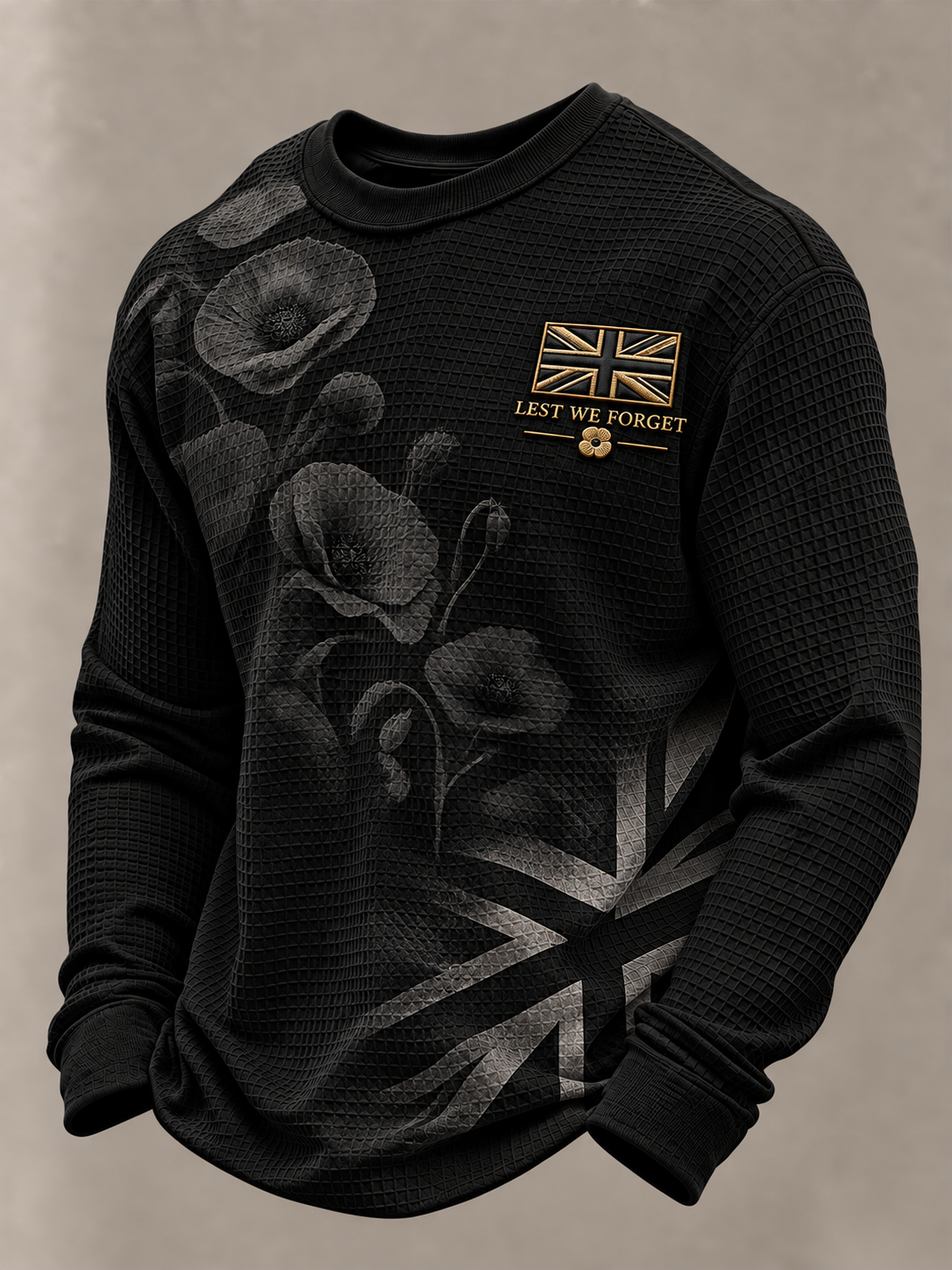 Men's Remembrance Day Waffle Sweatshirt