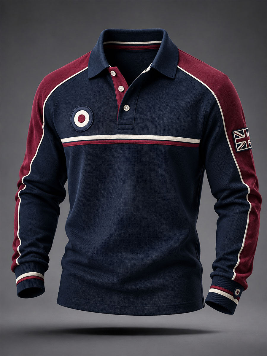 Men's Retro Modern Cultural Pattern Printed Polo Shirt