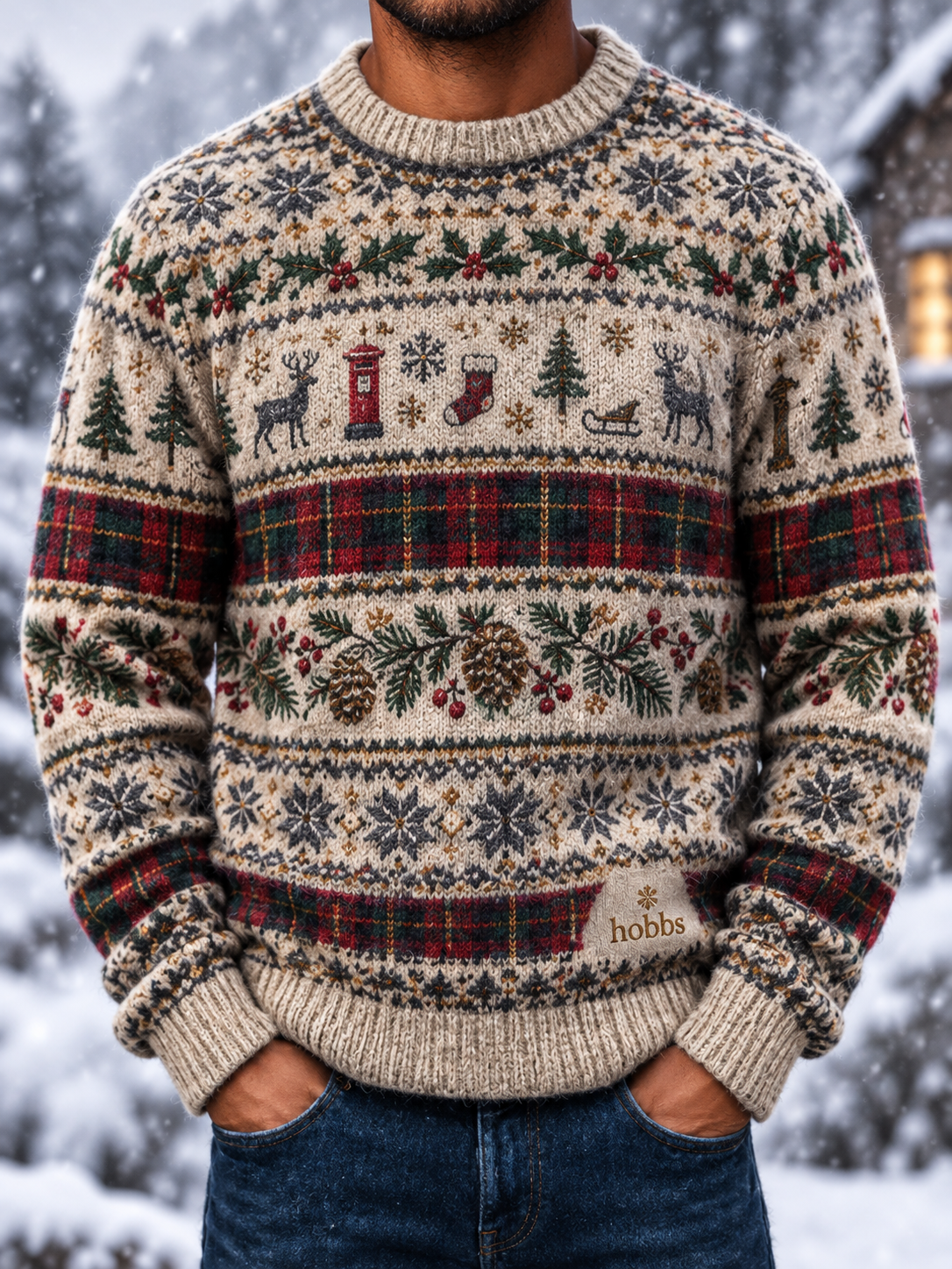 Men's Fair Isle British-style Christmas Sweater