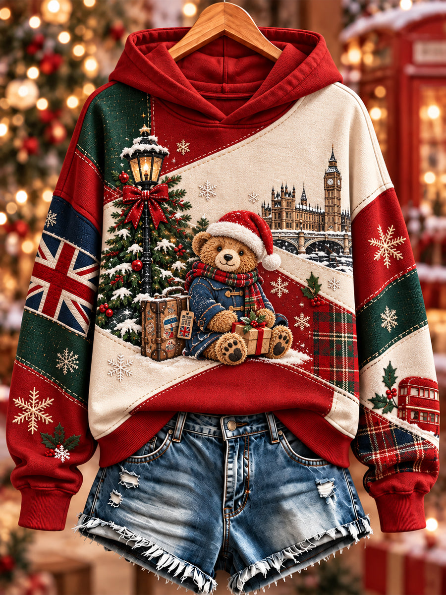 Women's British Christmas Print Sweater