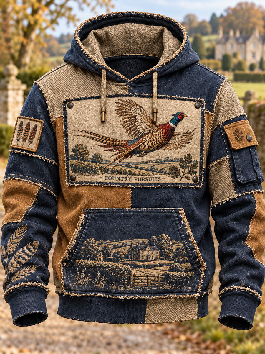 Men's Hunting Season Culture Oversized Drop-Shoulder Hoodie With Pockets