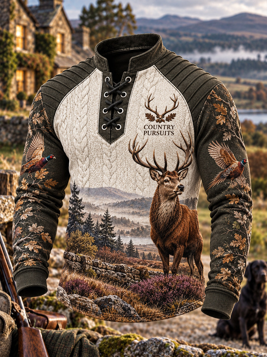 Men's Hunting Season Culture Velvet Raglan Top