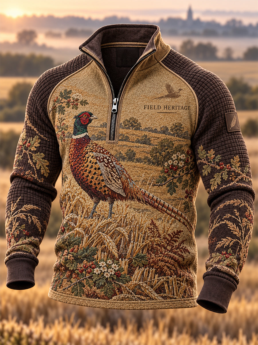 Men's British Hunting Season Casual Zip-Up Hoodie