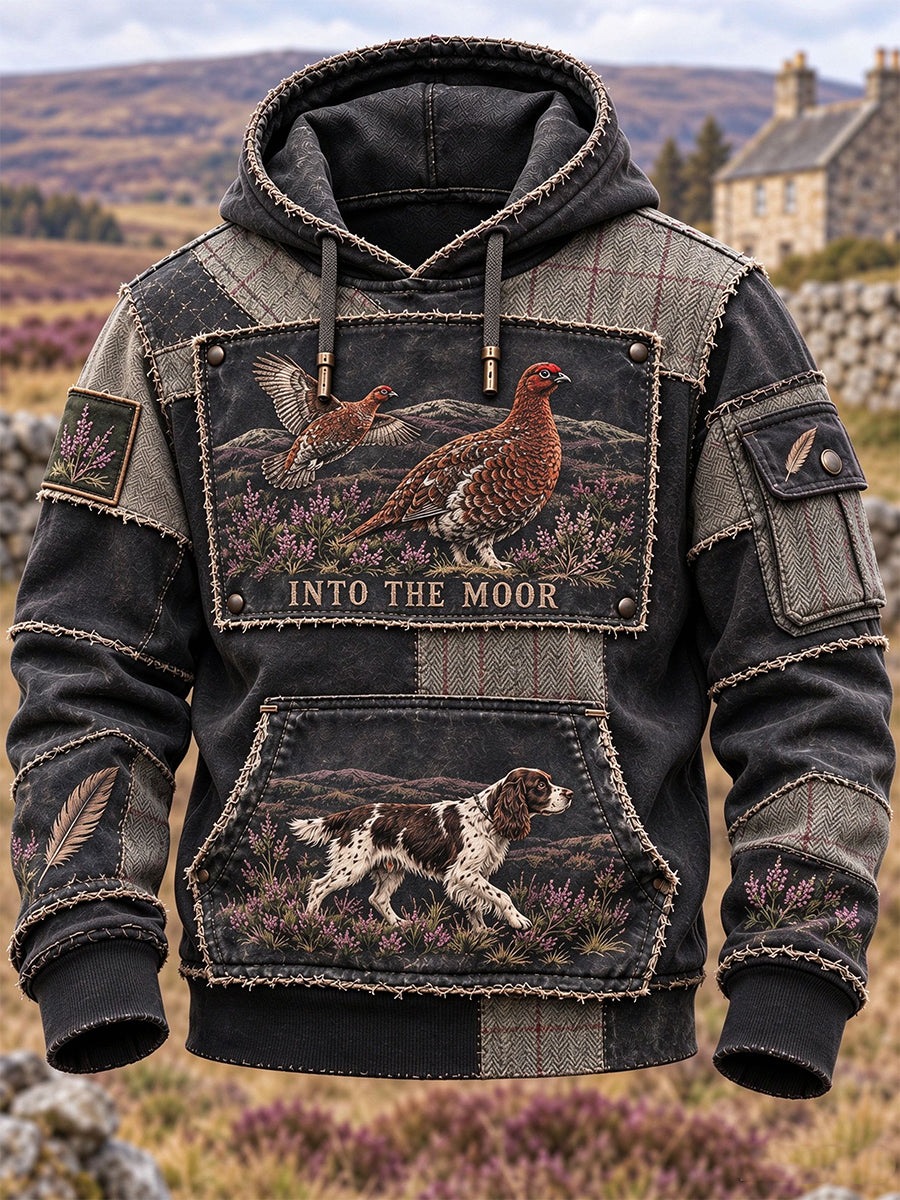 Men's Hunting Season Culture Oversized Drop-Shoulder Hoodie With Pockets