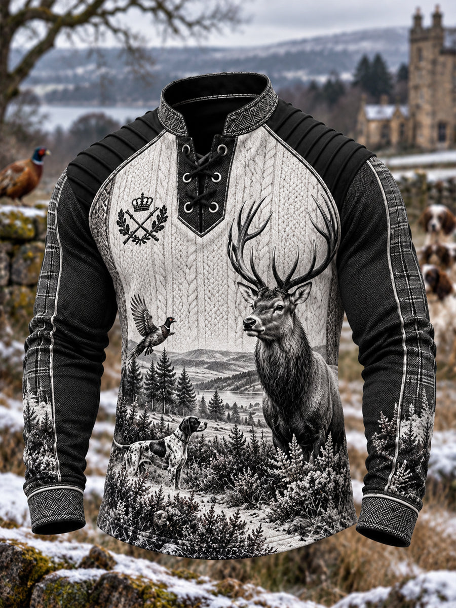 Men's Hunting Season Culture Velvet Raglan Top