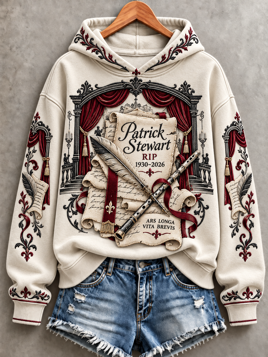 Women's Patrick Stewart RIP 1930-2026  Regular Sweatshirt