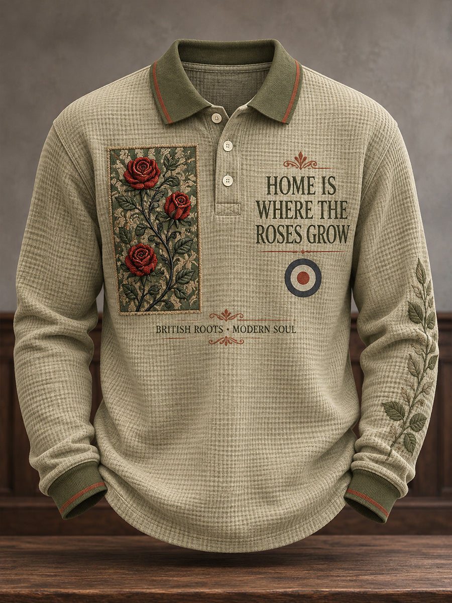 Men's UK Music Lover Mods Art Printed Waffle Casual Tops